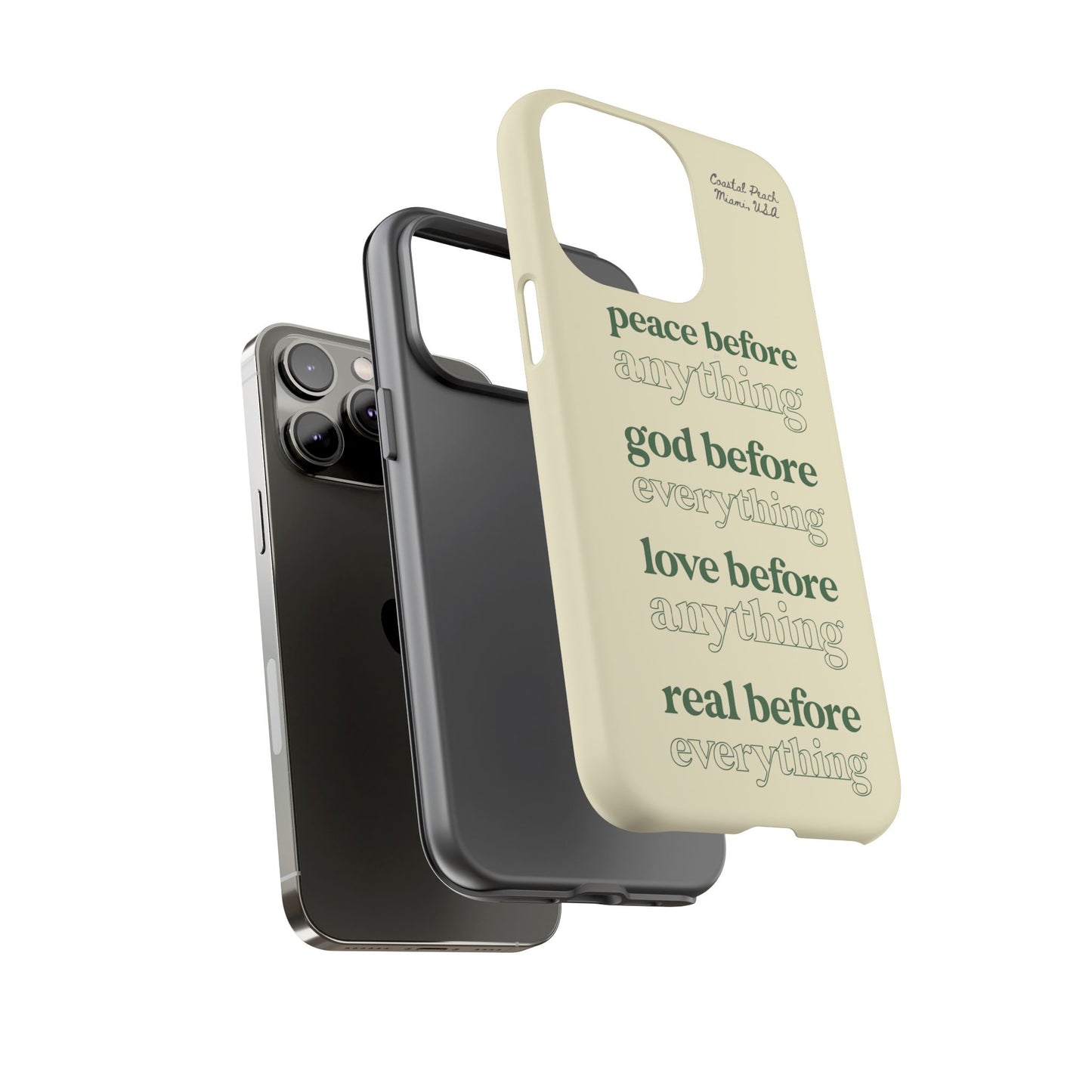 Peace, God, Love Tough iPhone Case