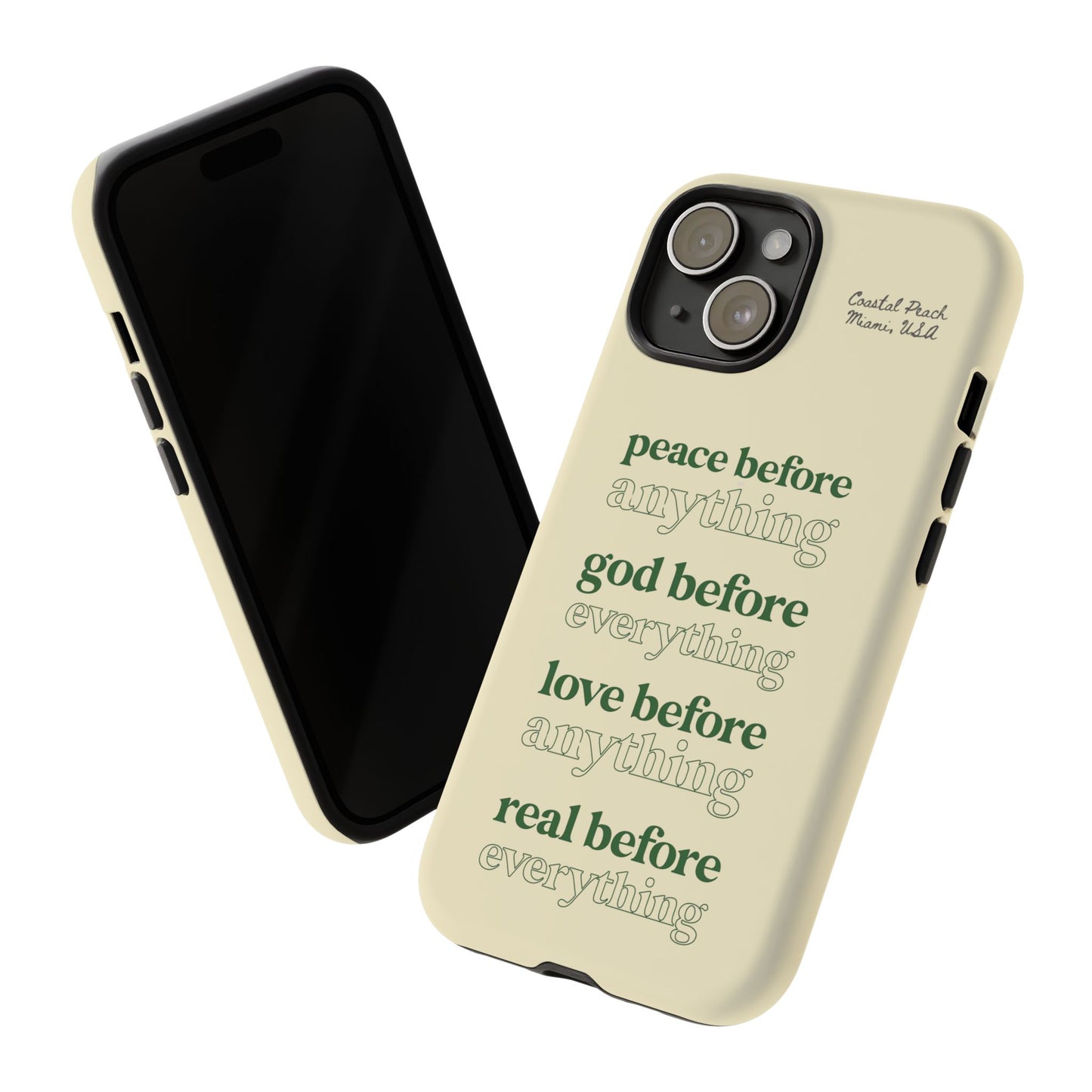 Peace, God, Love Tough iPhone Case