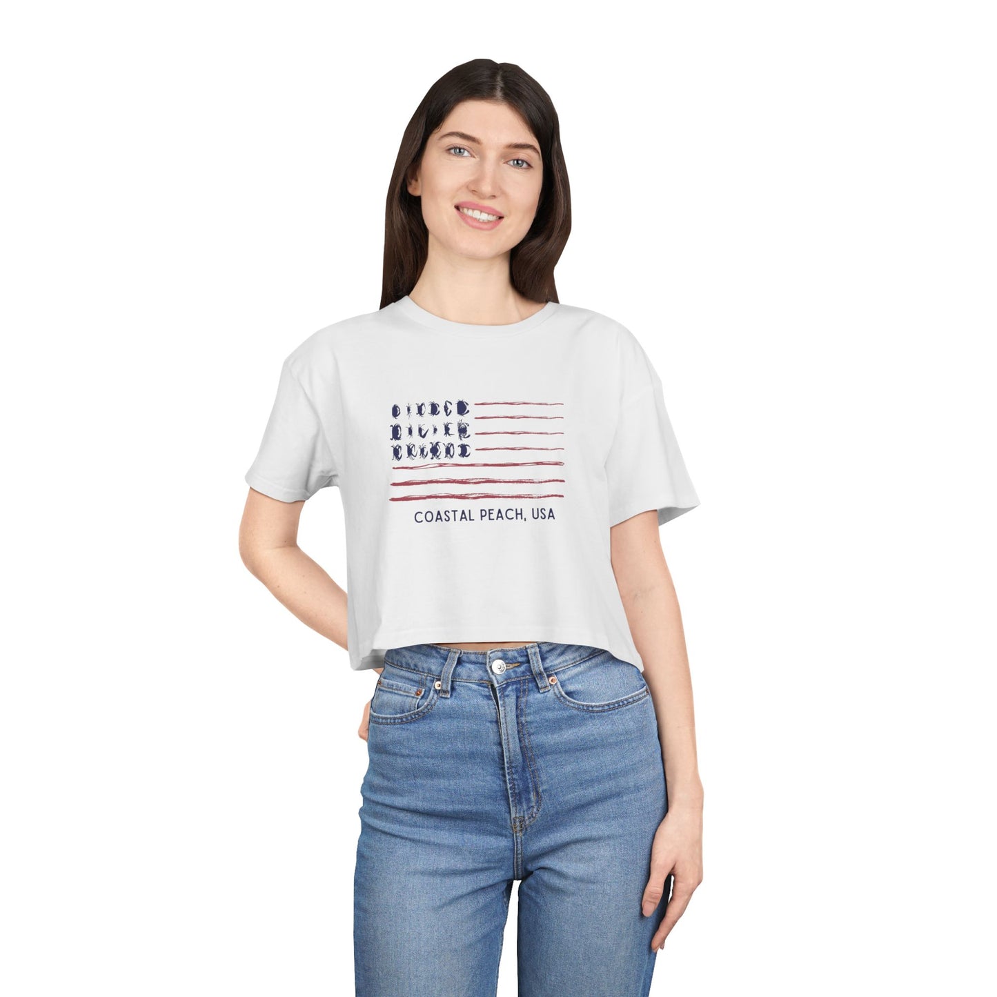 Stars, Stripes & Crabs Crop Tee