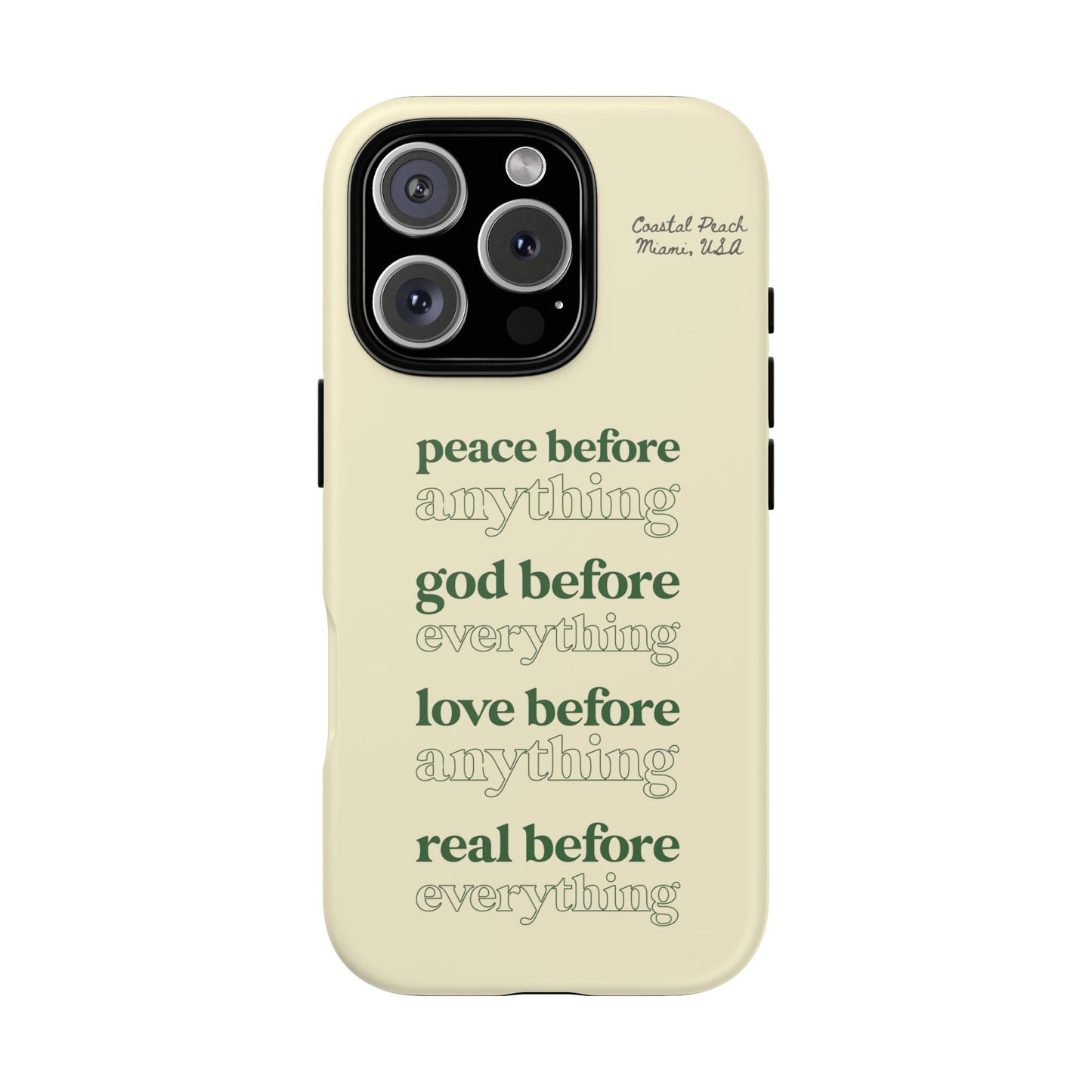 Peace, God, Love Tough iPhone Case