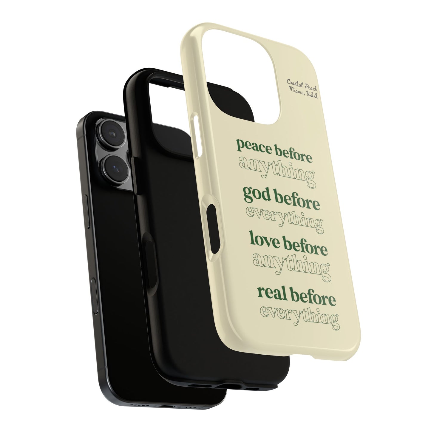 Peace, God, Love Tough iPhone Case