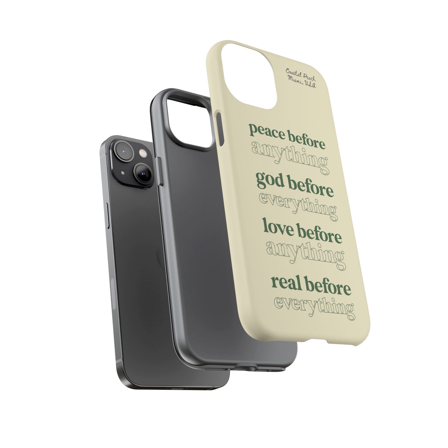 Peace, God, Love Tough iPhone Case