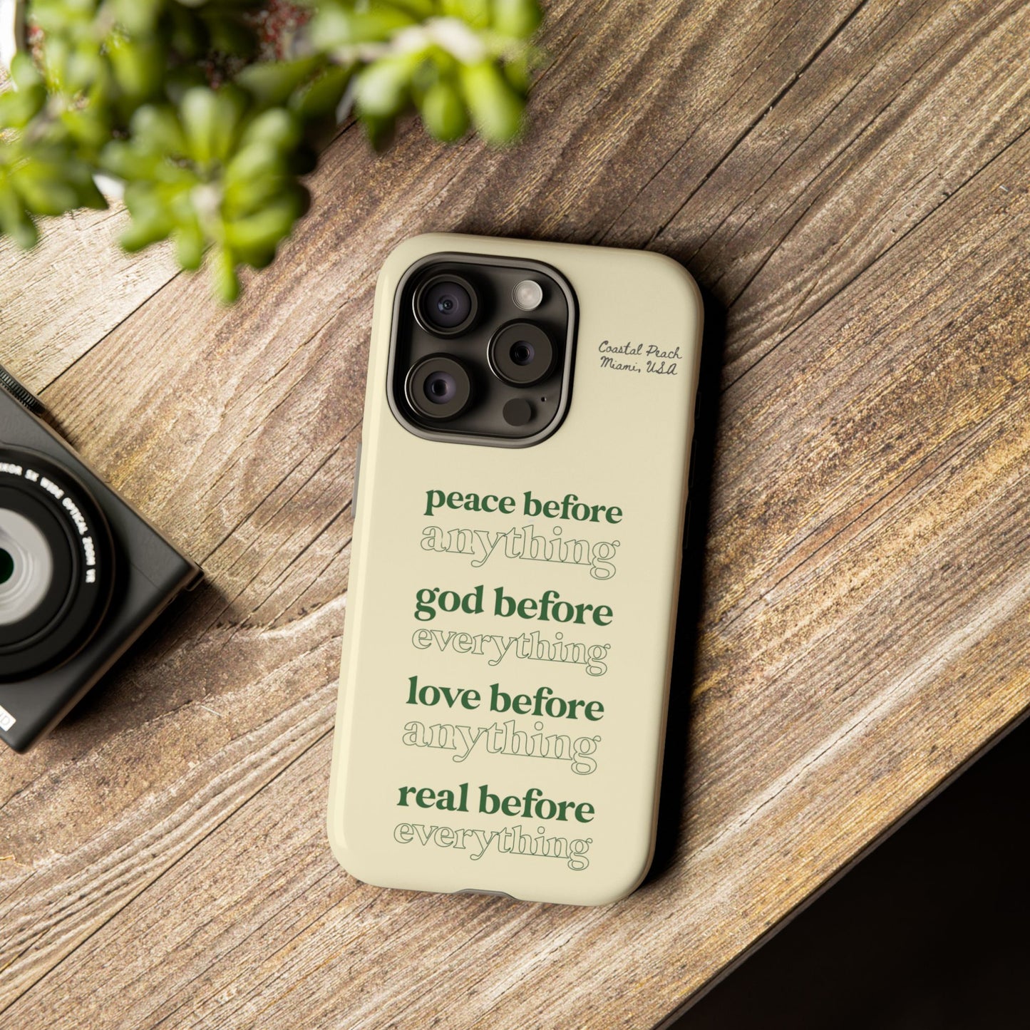 Peace, God, Love Tough iPhone Case