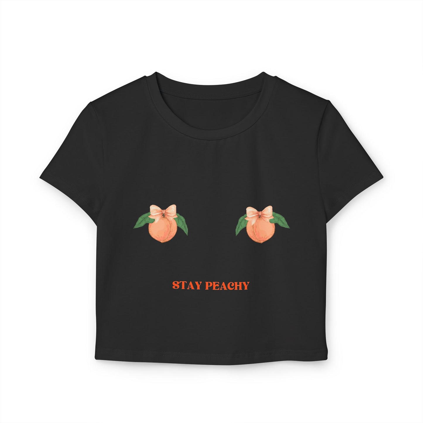 Stay Peachy Cropped Tee