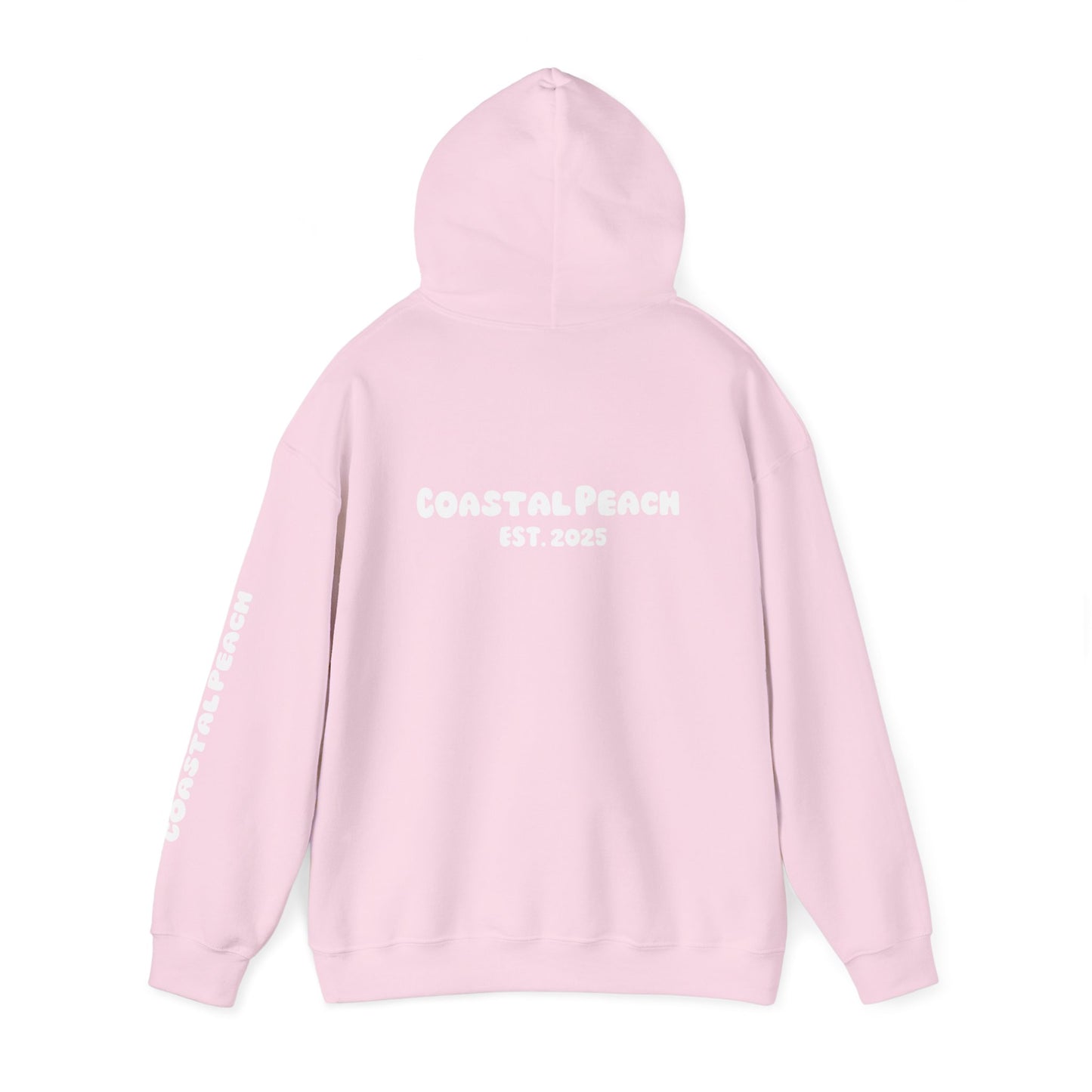 Flower Surfers Coastal Peach Hooded Sweatshirt