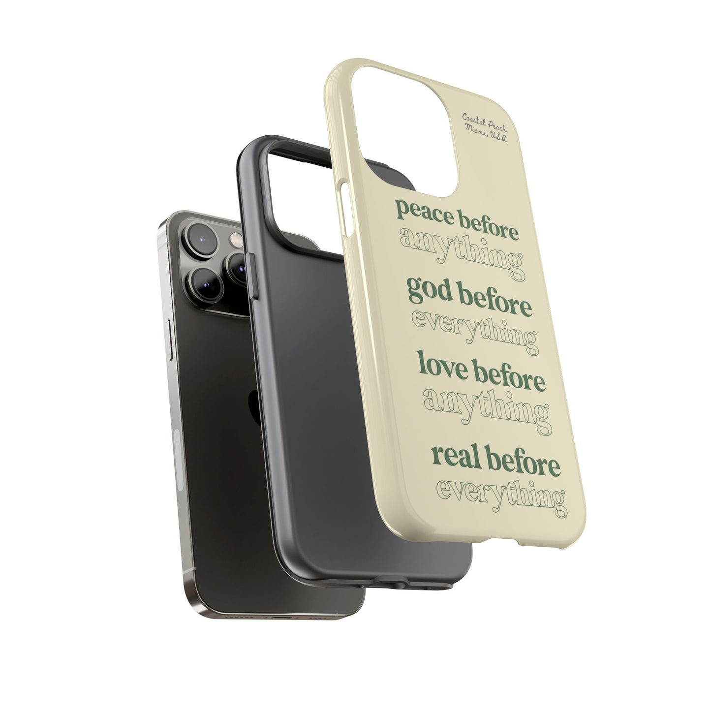 Peace, God, Love Tough iPhone Case