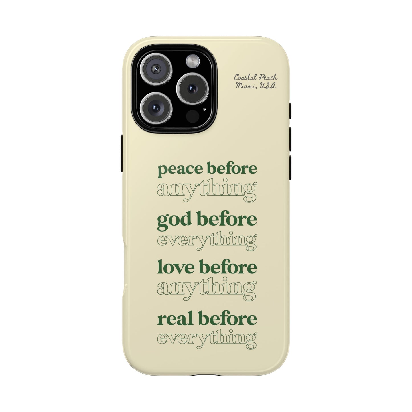 Peace, God, Love Tough iPhone Case