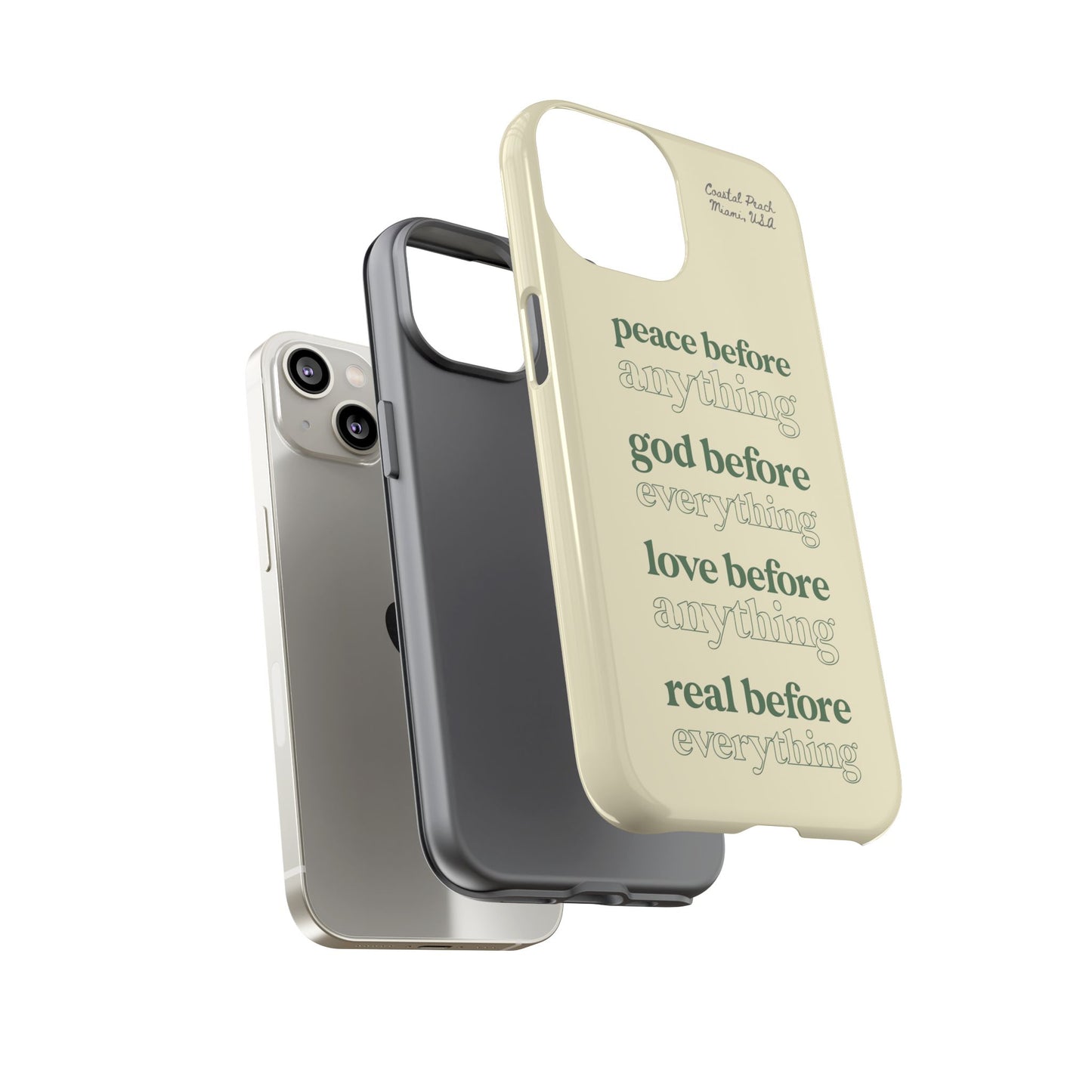 Peace, God, Love Tough iPhone Case