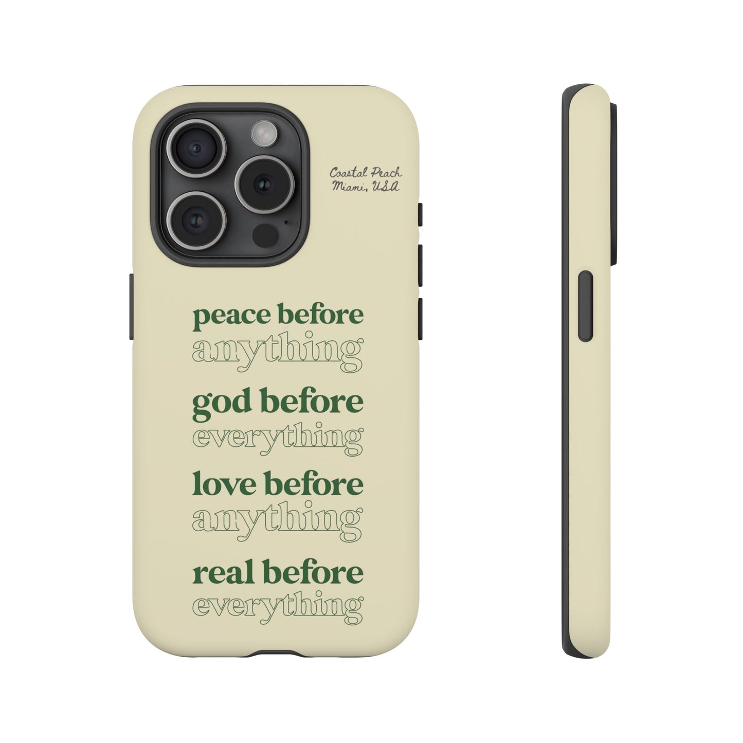 Peace, God, Love Tough iPhone Case