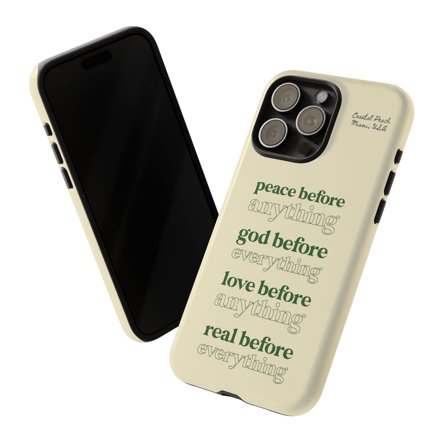 Peace, God, Love Tough iPhone Case