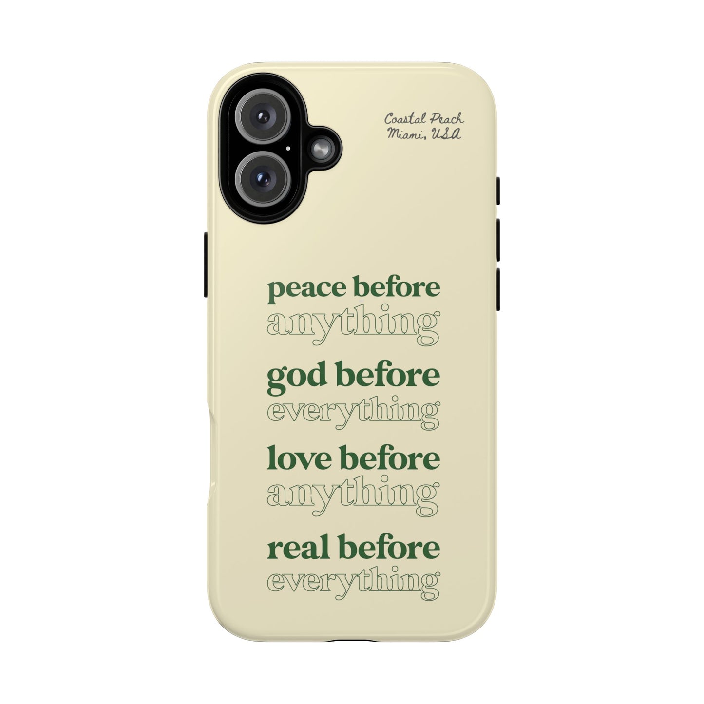 Peace, God, Love Tough iPhone Case