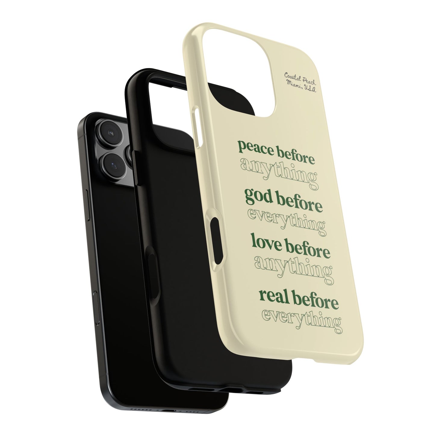 Peace, God, Love Tough iPhone Case