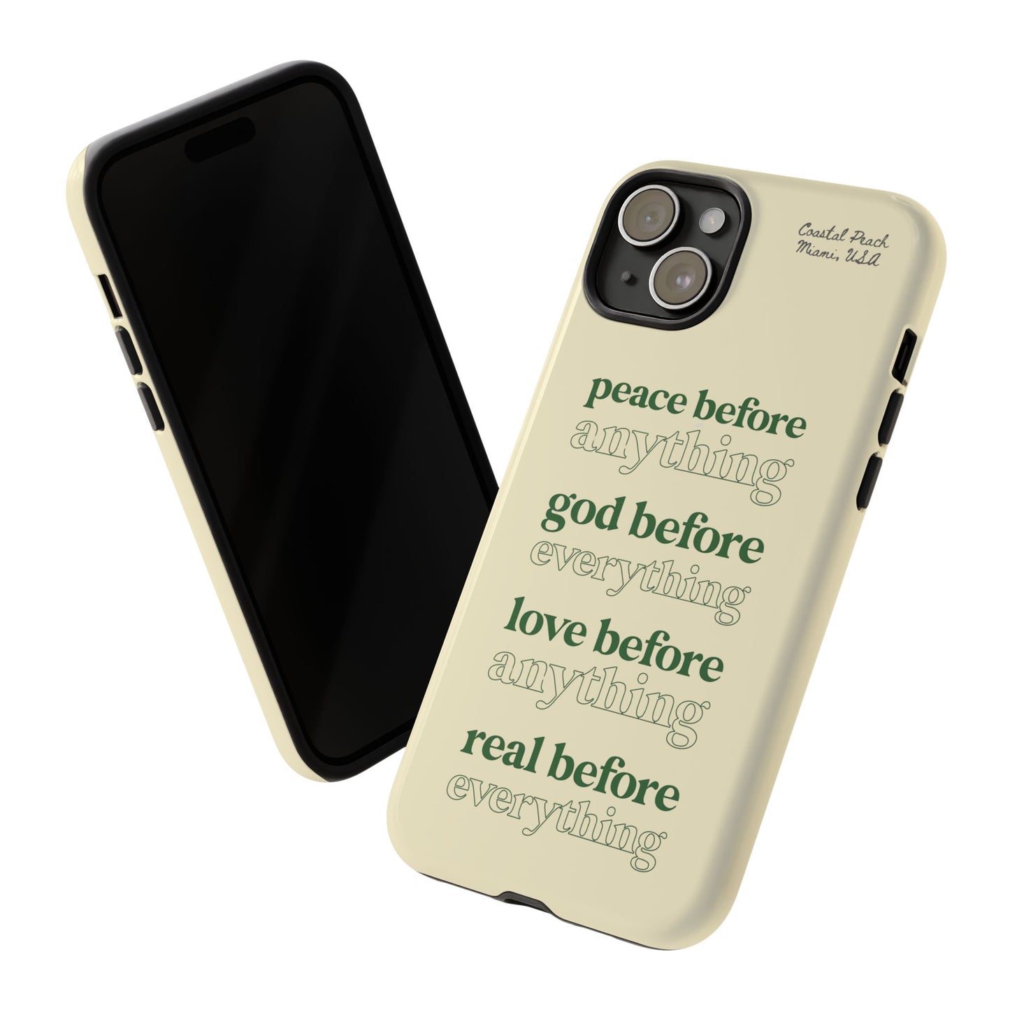 Peace, God, Love Tough iPhone Case