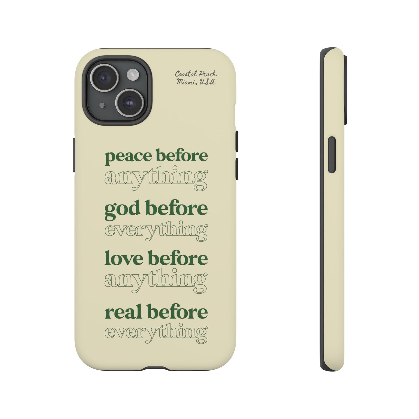 Peace, God, Love Tough iPhone Case