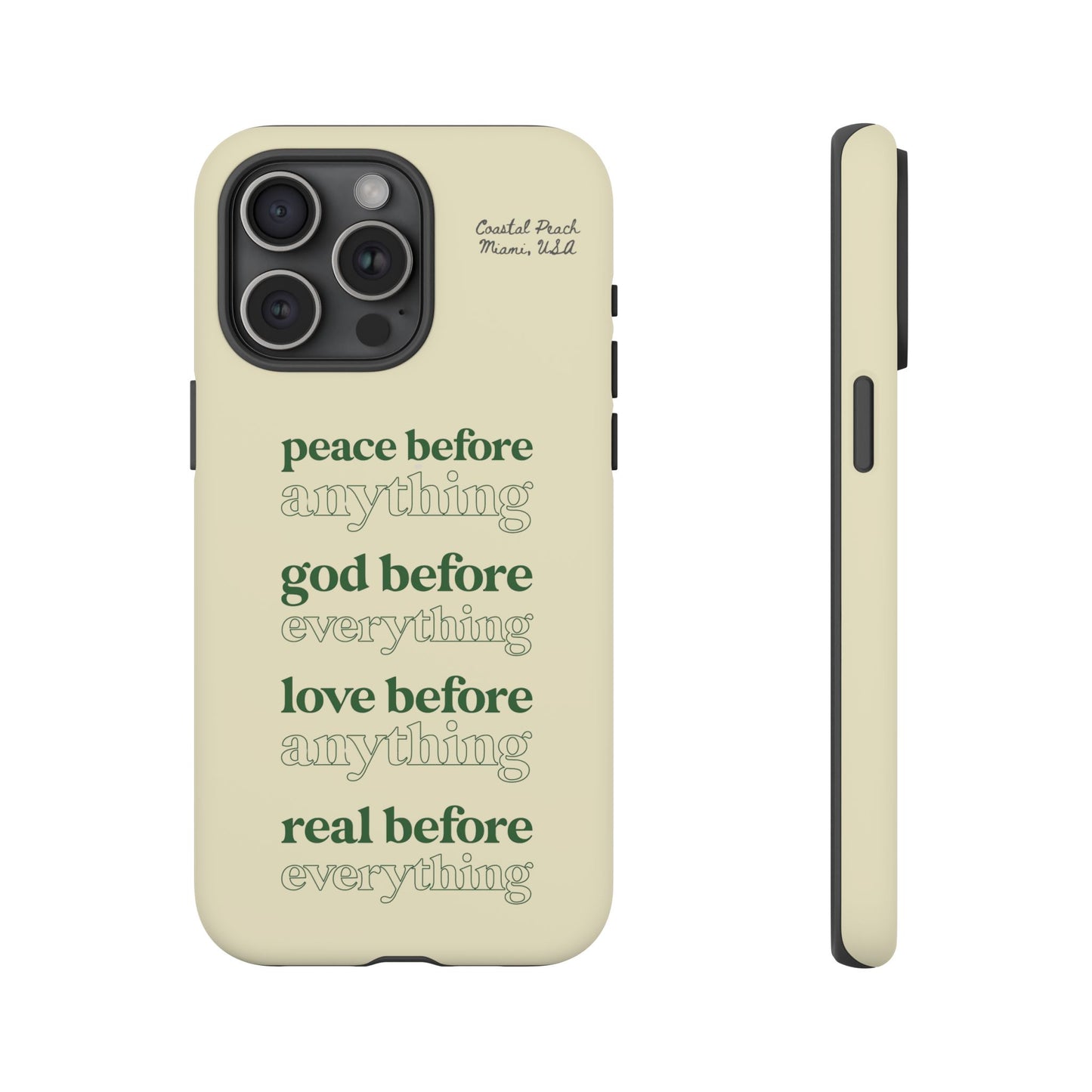 Peace, God, Love Tough iPhone Case