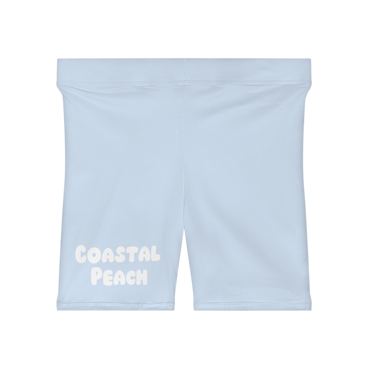 Coastal Peach Bike Shorts Blue