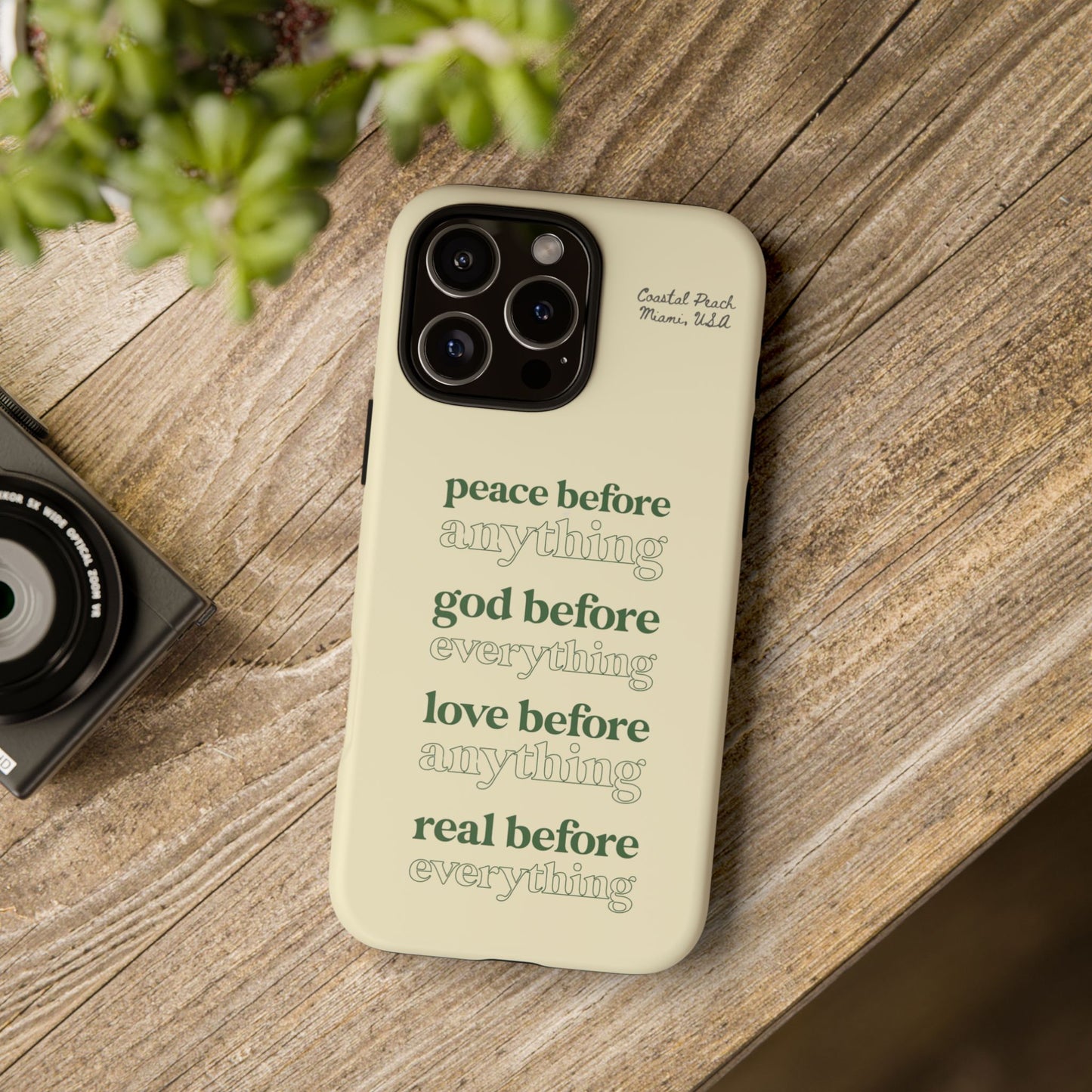 Peace, God, Love Tough iPhone Case