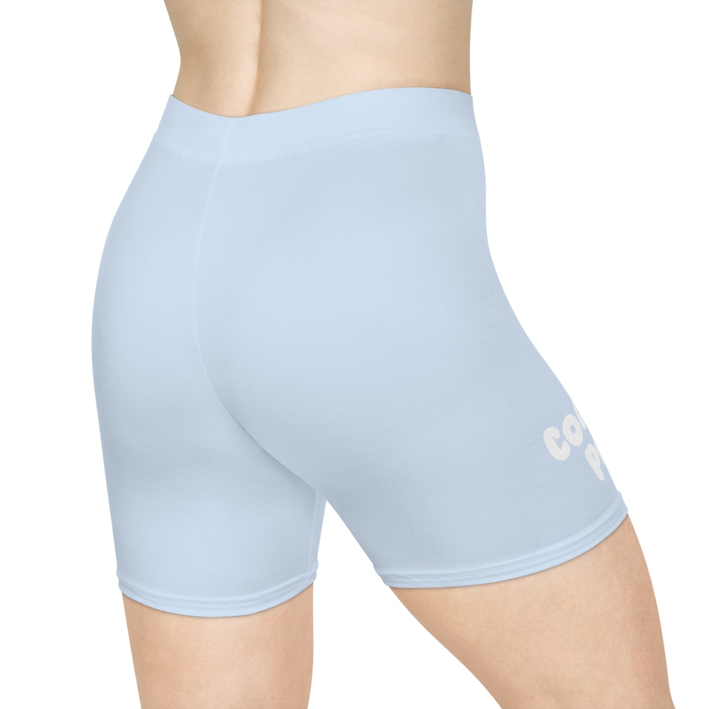 Coastal Peach Bike Shorts Blue