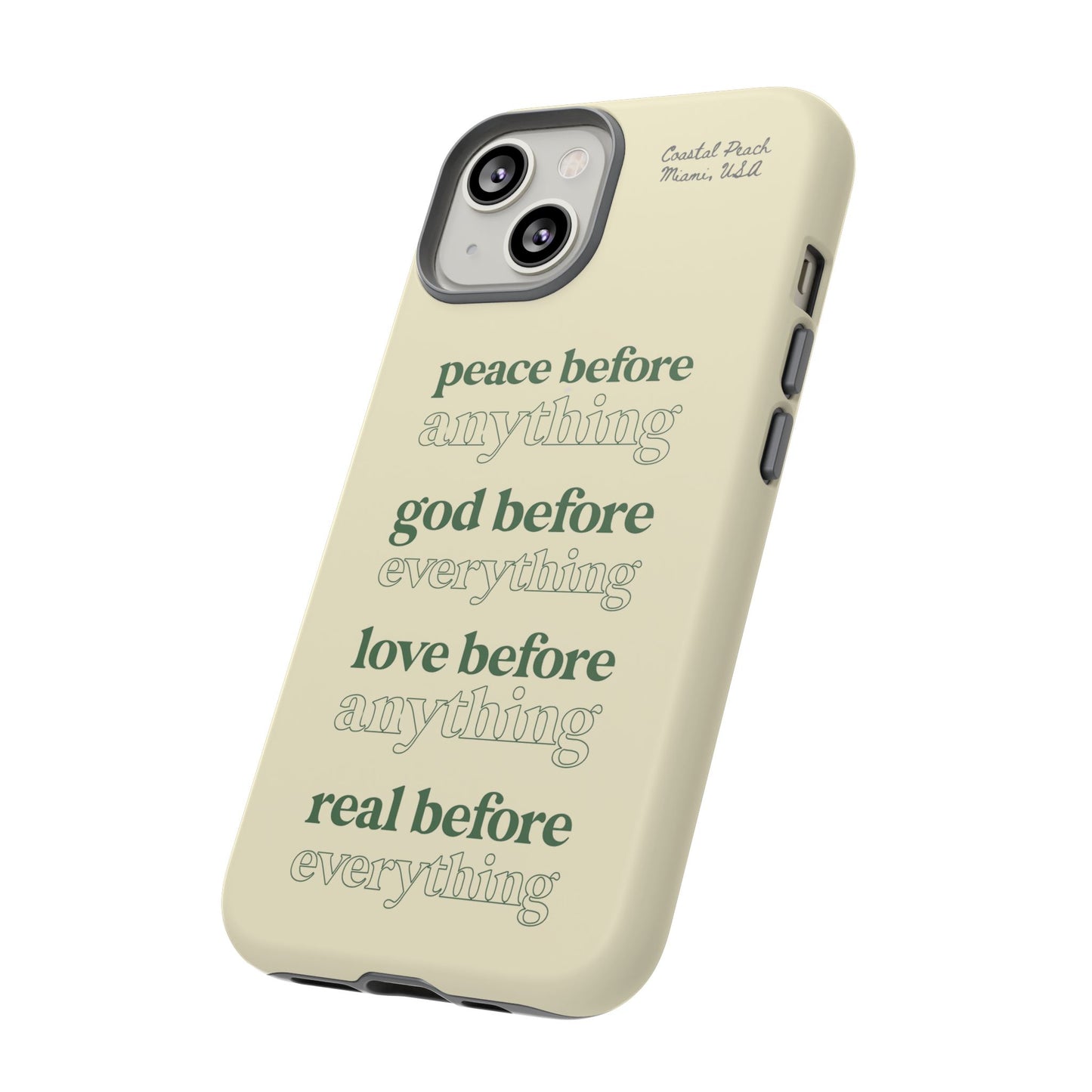 Peace, God, Love Tough iPhone Case