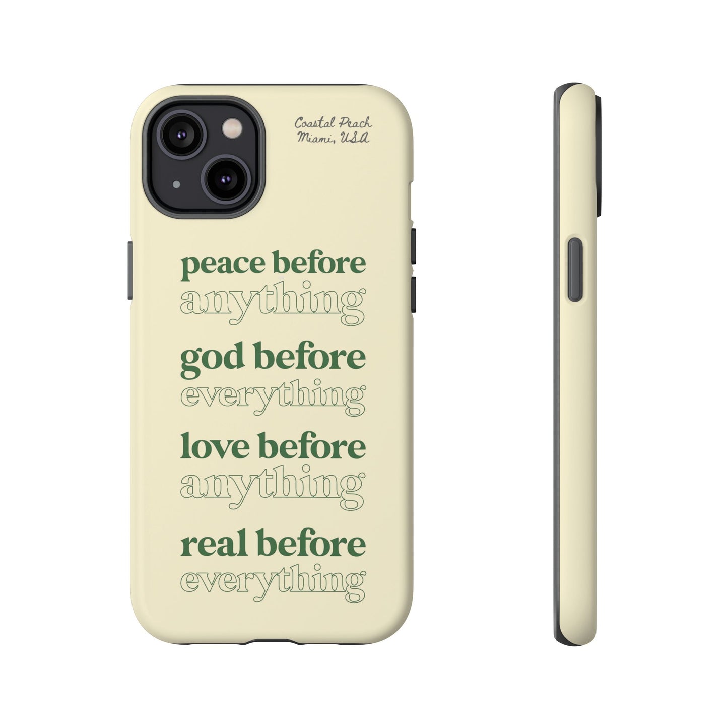 Peace, God, Love Tough iPhone Case