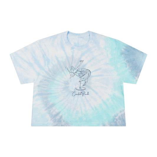 Mermaid in a Glass Cropped Tie-Dye Tee