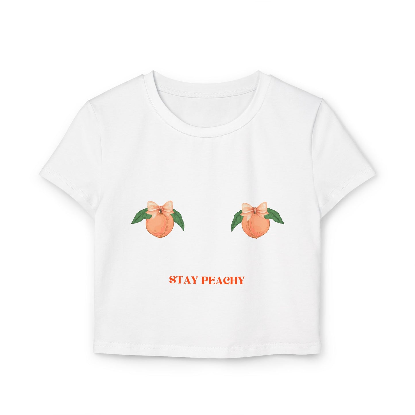 Stay Peachy Cropped Tee