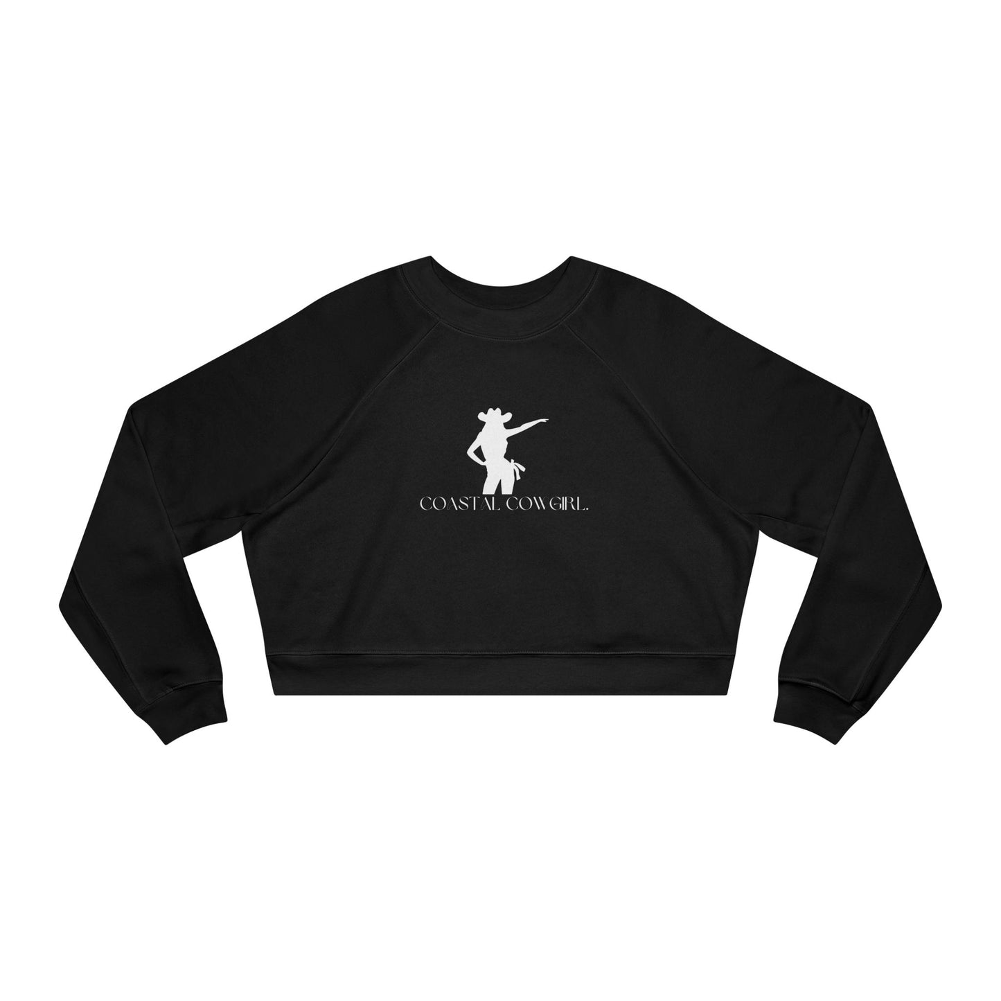 Coastal Cowgirl Cropped Sweatshirt Black