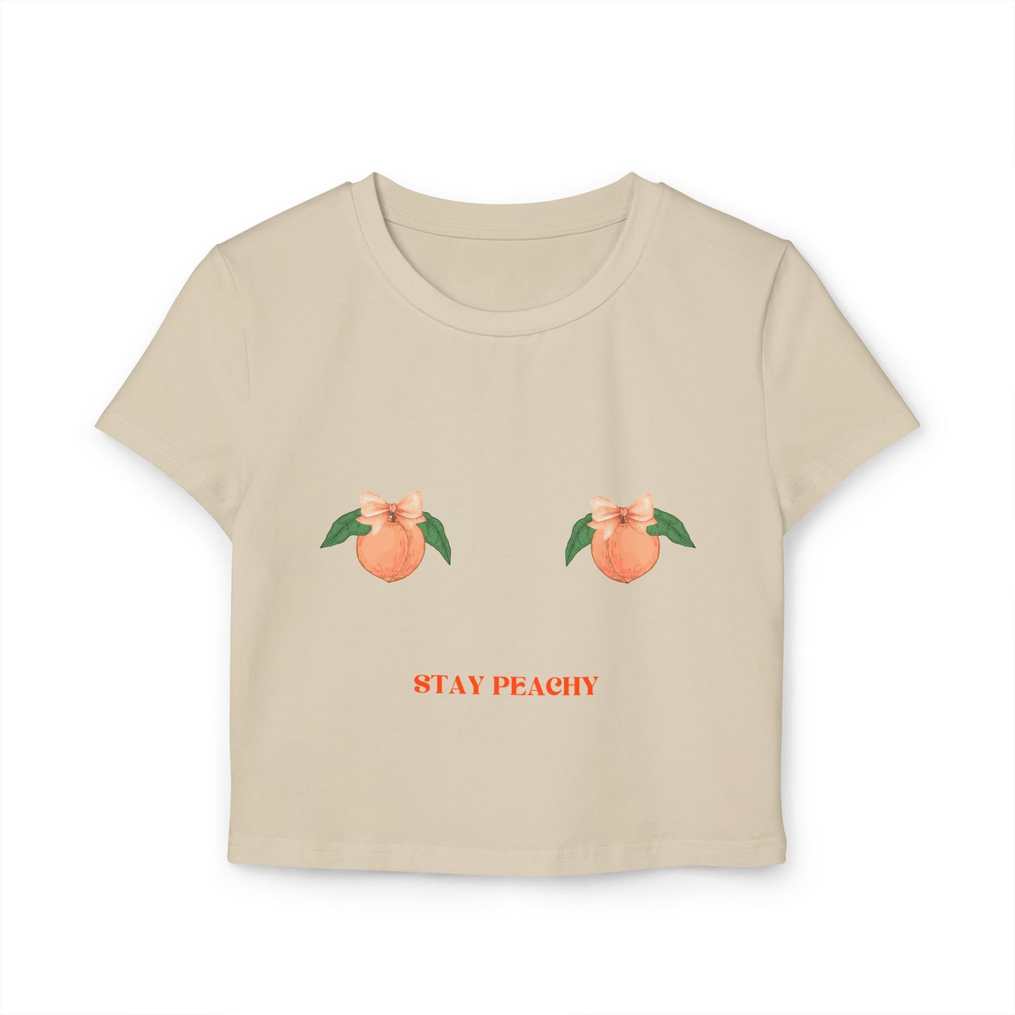 Stay Peachy Cropped Tee