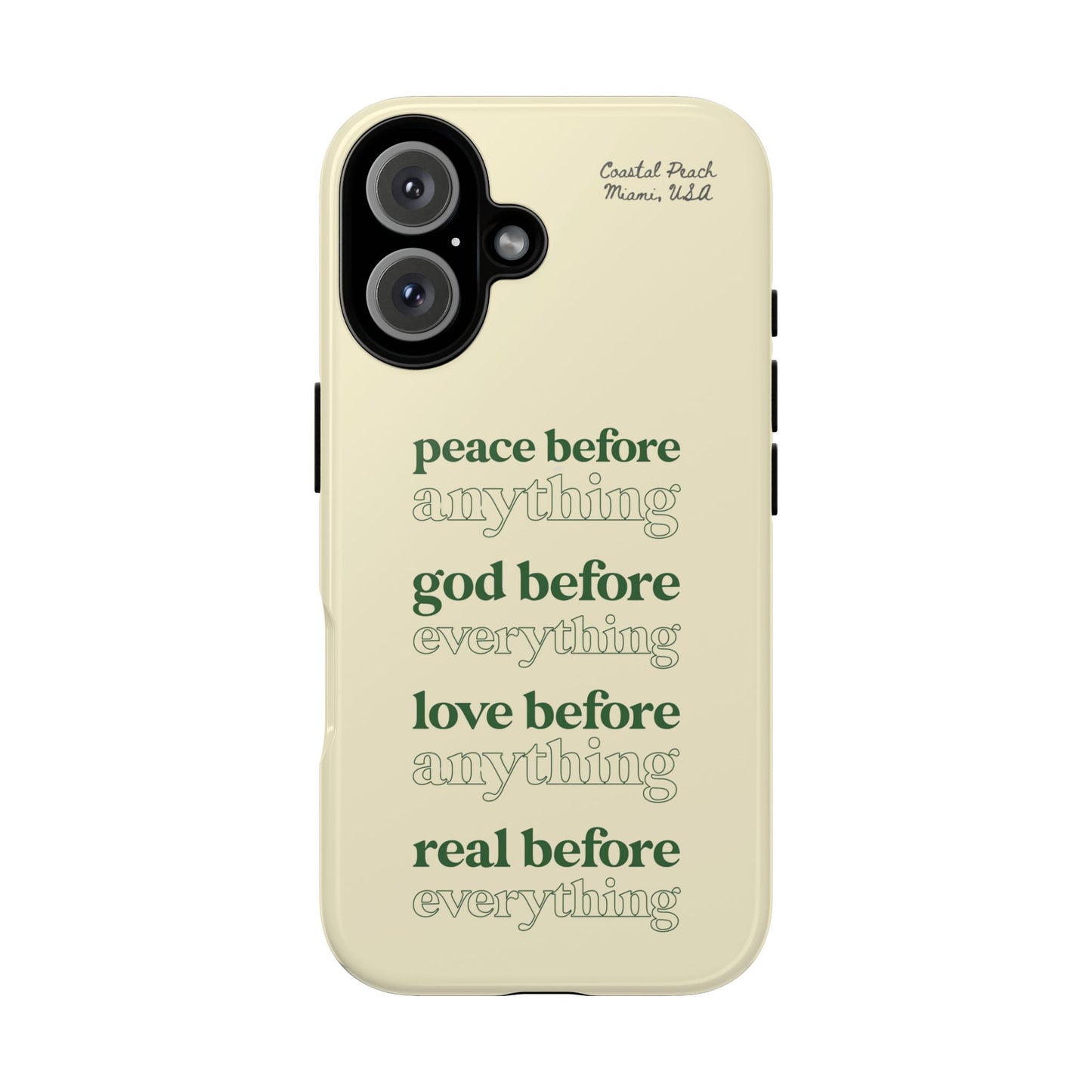 Peace, God, Love Tough iPhone Case