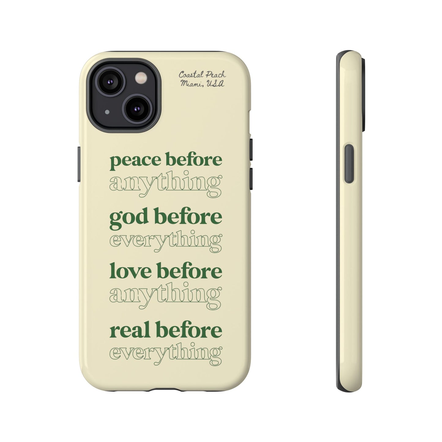 Peace, God, Love Tough iPhone Case