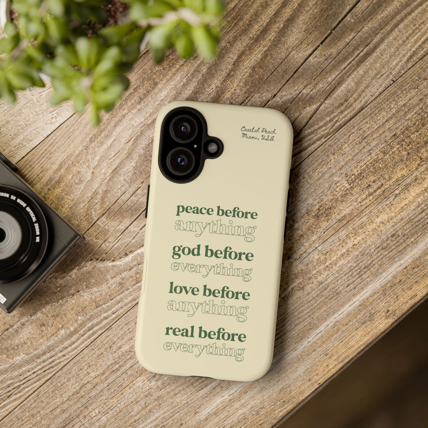 Peace, God, Love Tough iPhone Case