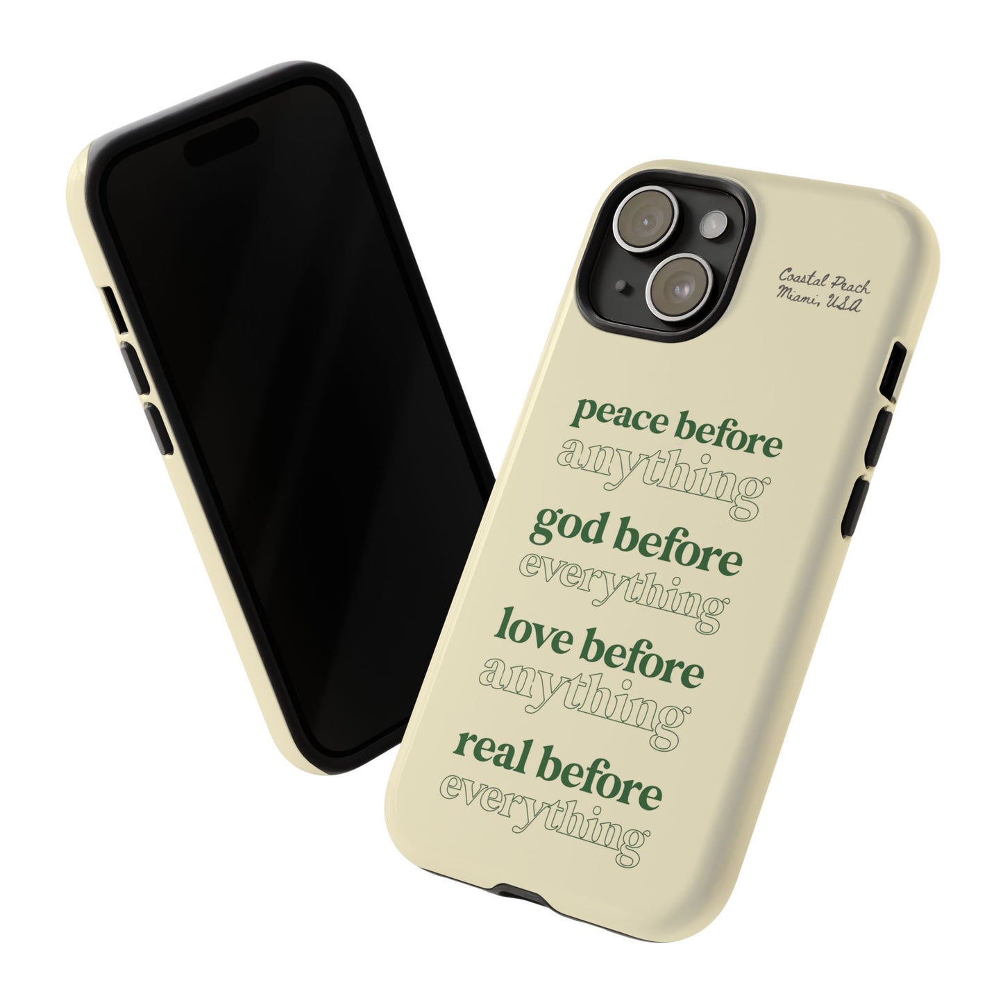 Peace, God, Love Tough iPhone Case