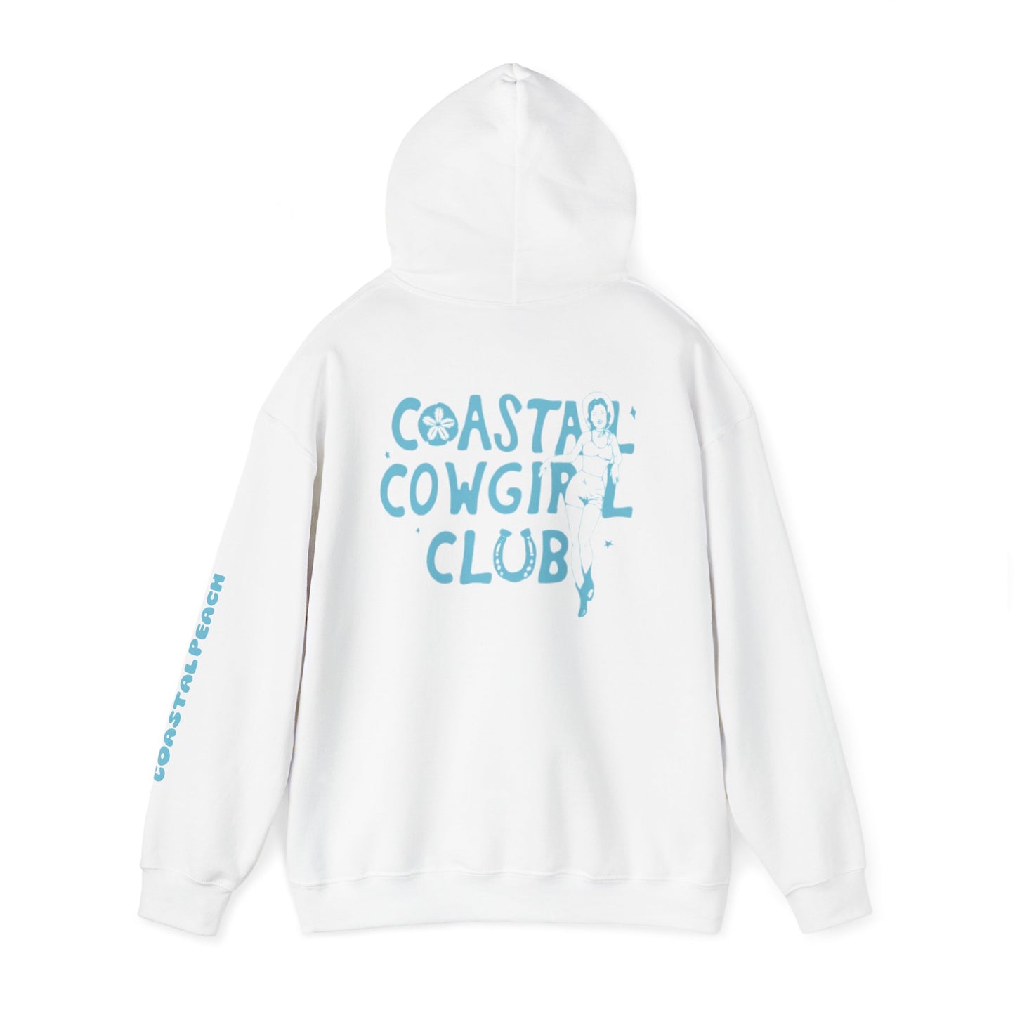 Coastal Cowgirl Club Hooded Sweatshirt White