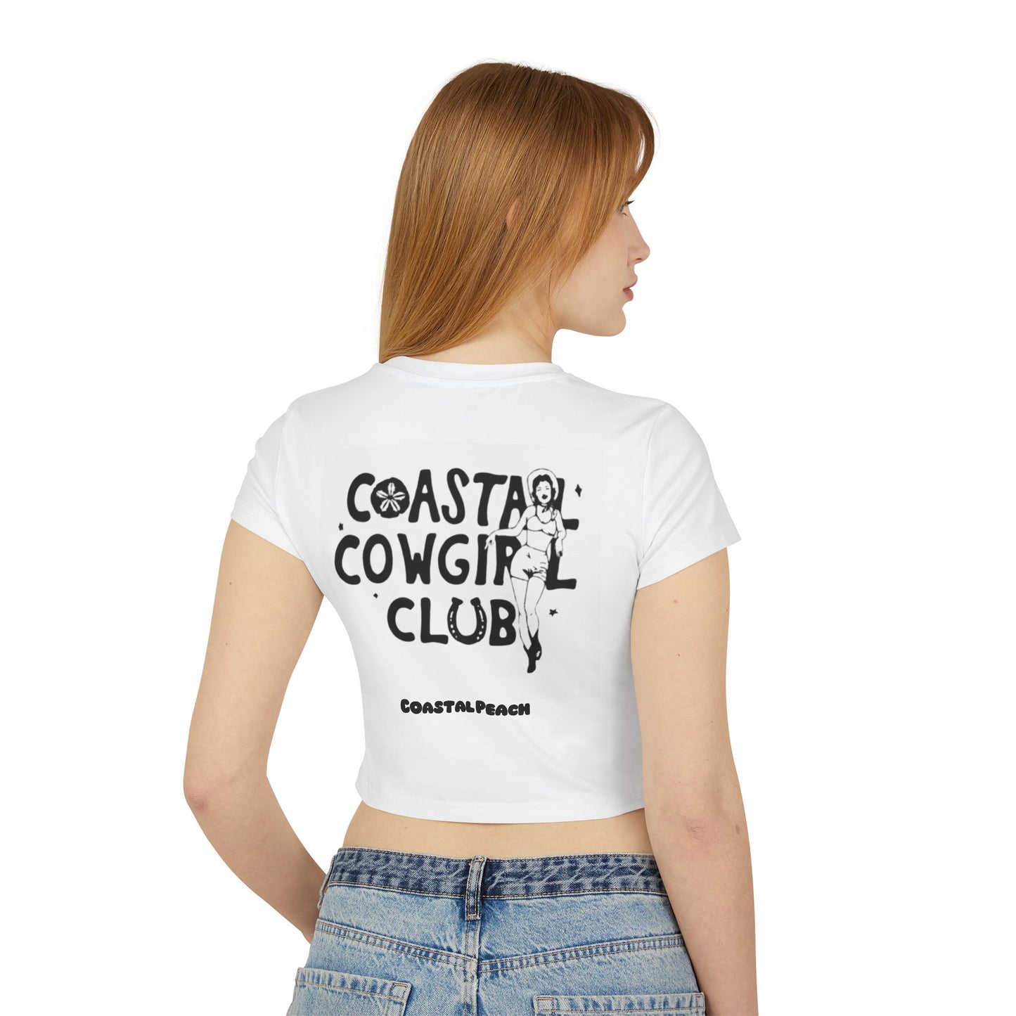 Surf On Coastal Cowgirl Club Cropped Tee