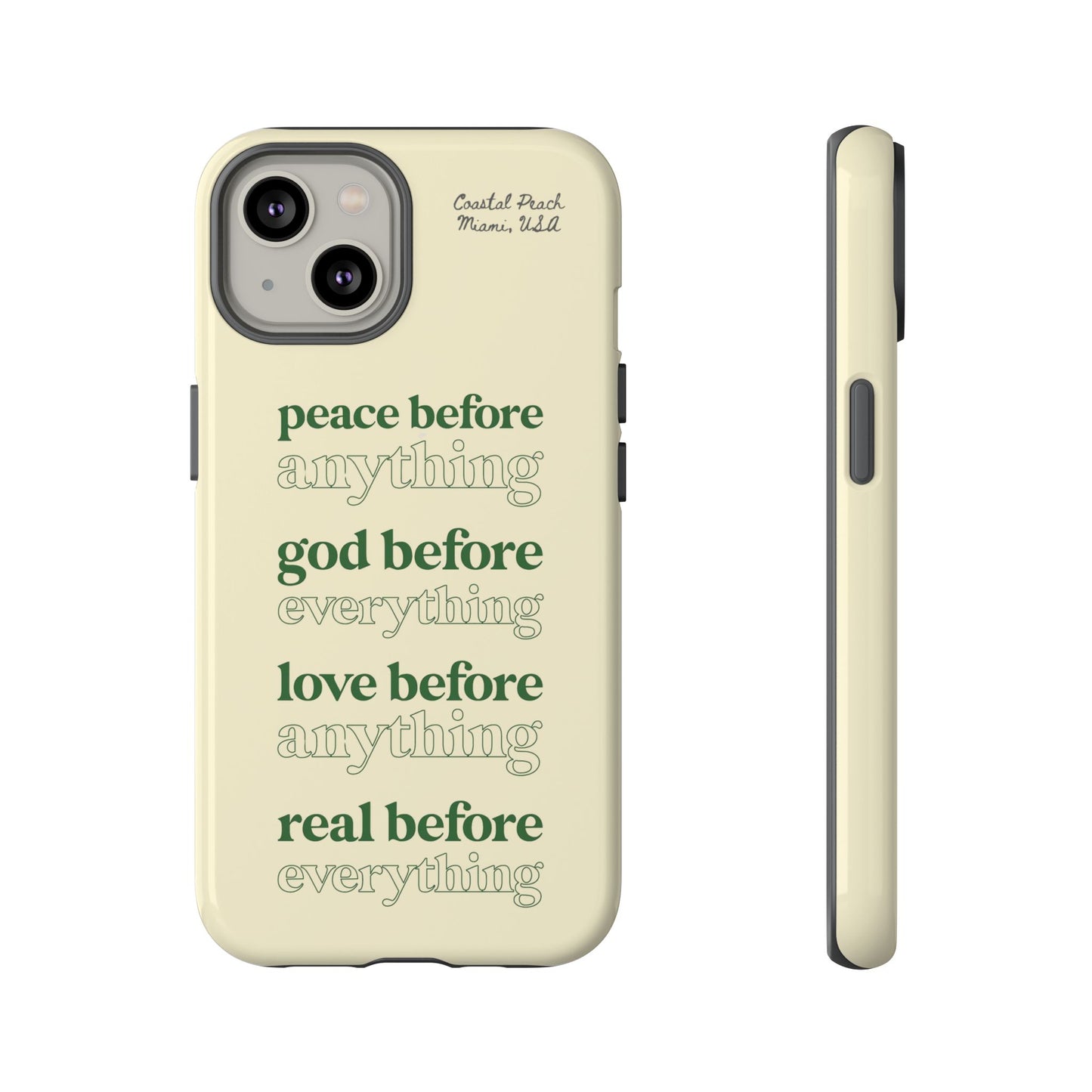 Peace, God, Love Tough iPhone Case