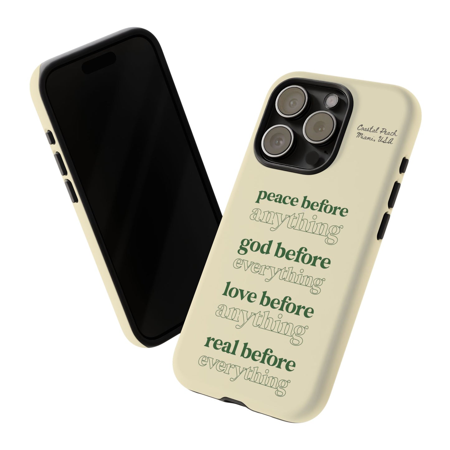 Peace, God, Love Tough iPhone Case