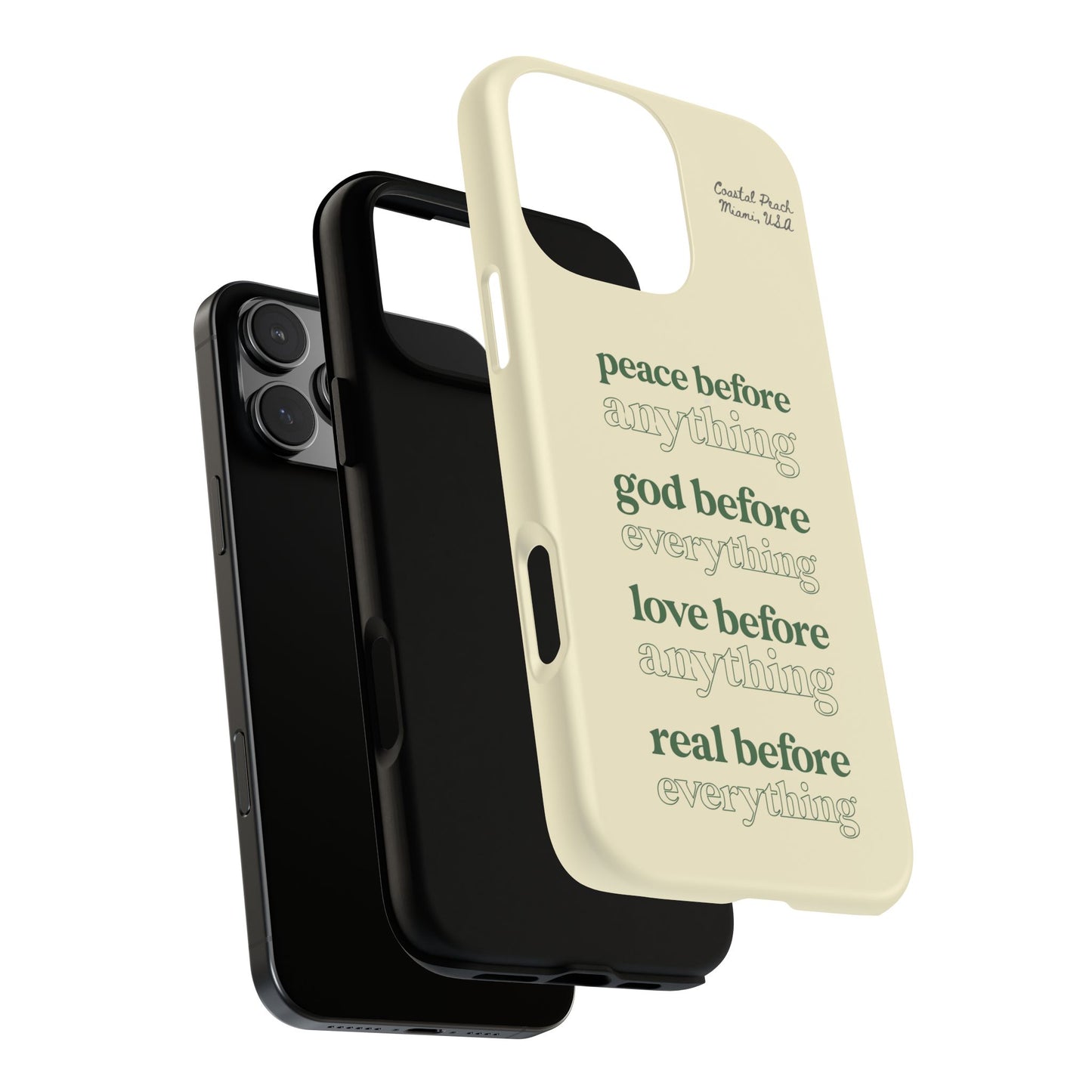 Peace, God, Love Tough iPhone Case