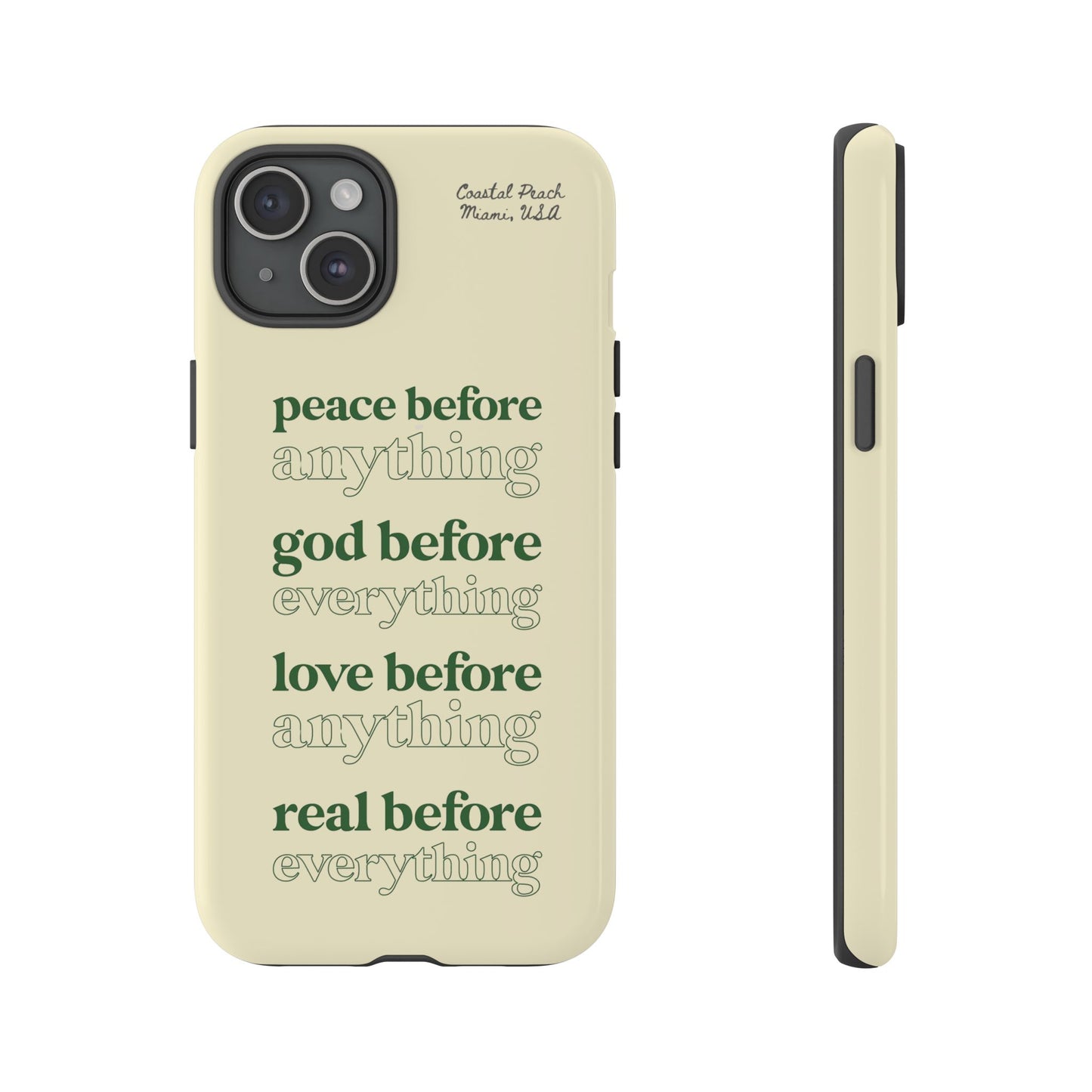 Peace, God, Love Tough iPhone Case