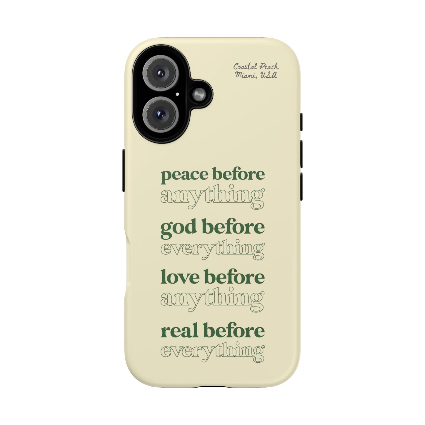 Peace, God, Love Tough iPhone Case