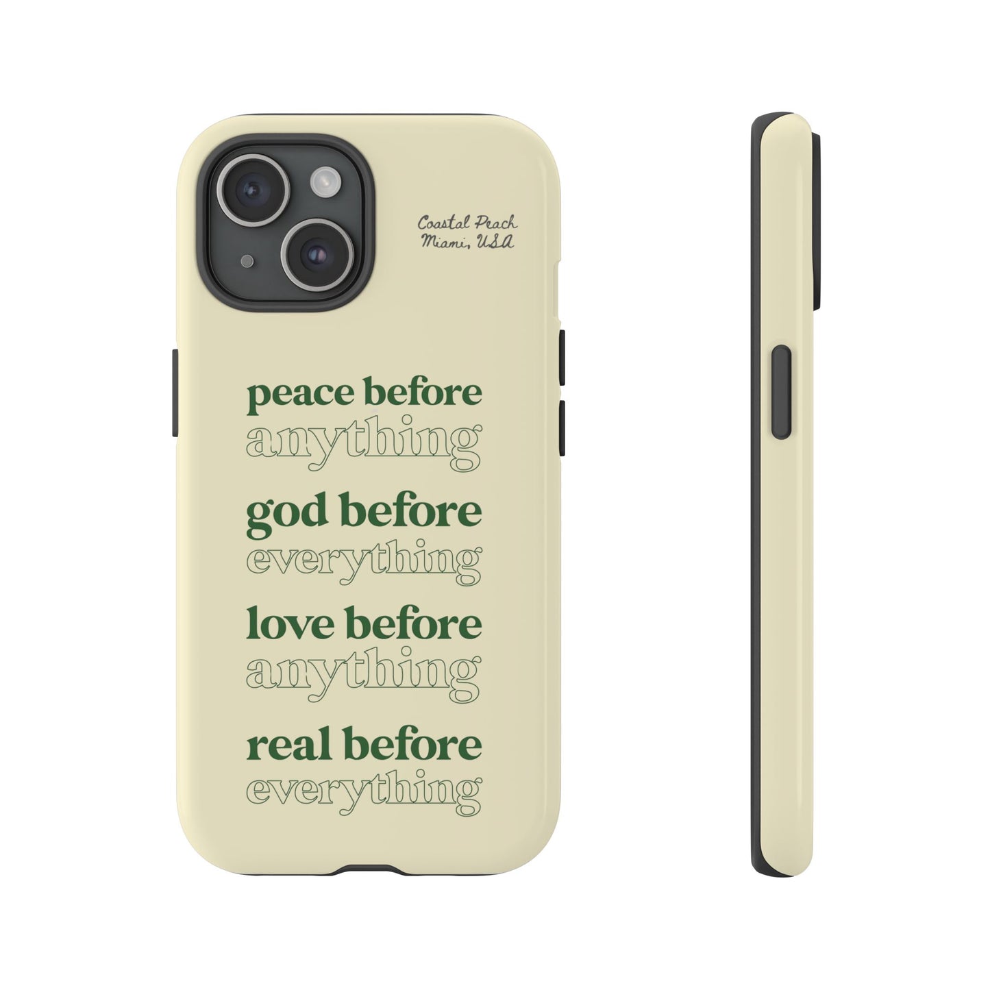 Peace, God, Love Tough iPhone Case