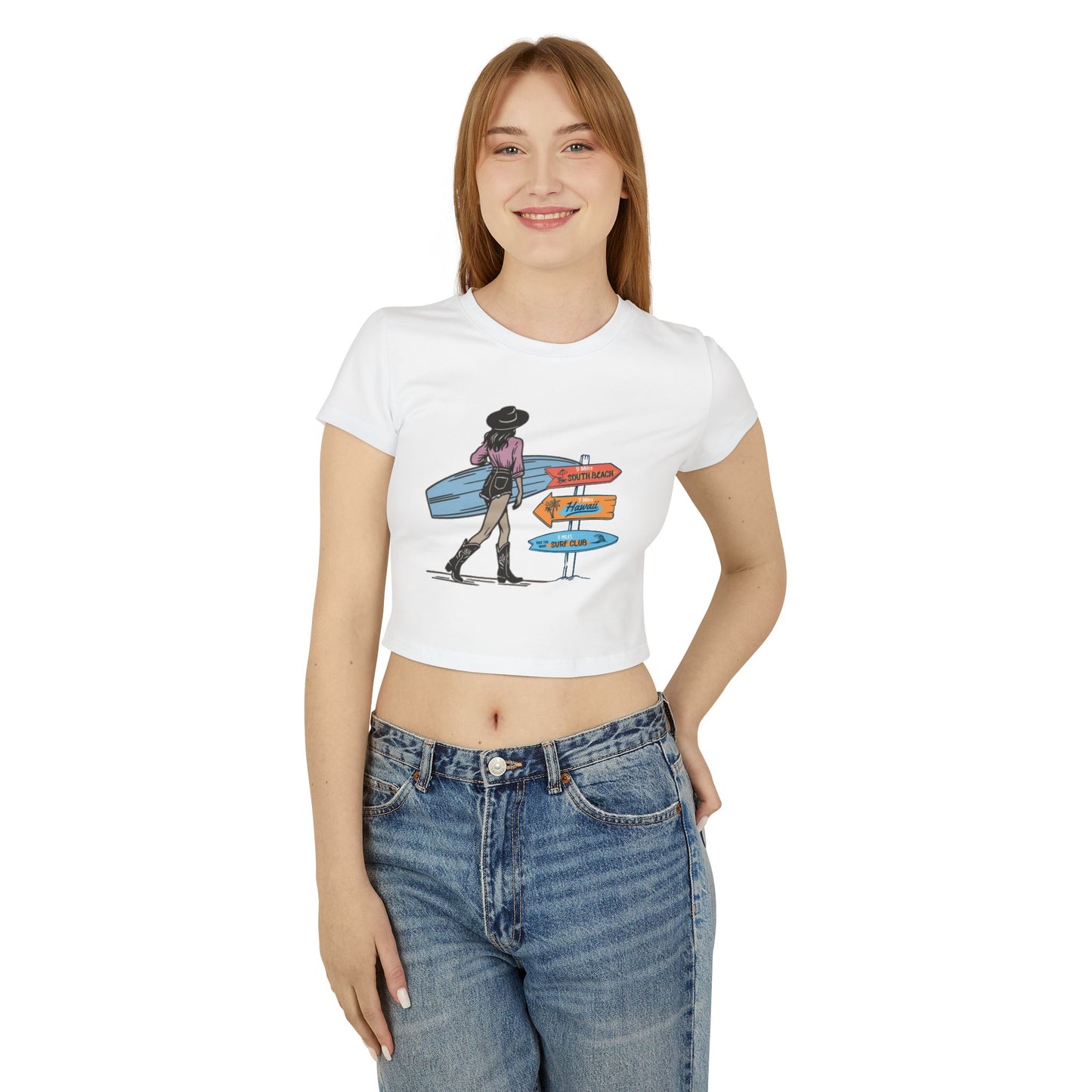 Beach Trails Coastal Cowgirl Club Cropped Tee