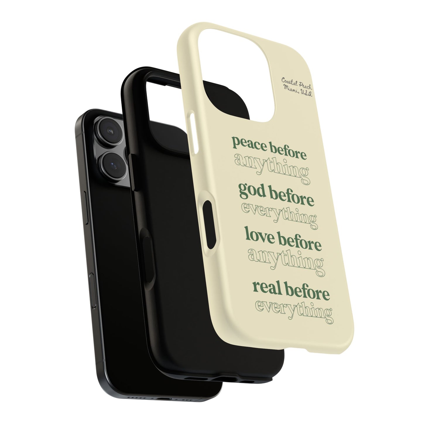 Peace, God, Love Tough iPhone Case