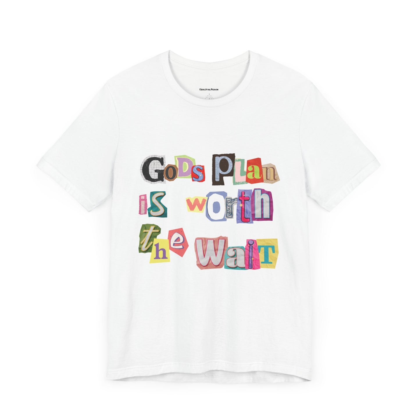 God’s Plan is Worth the Wait Oversized Tee White