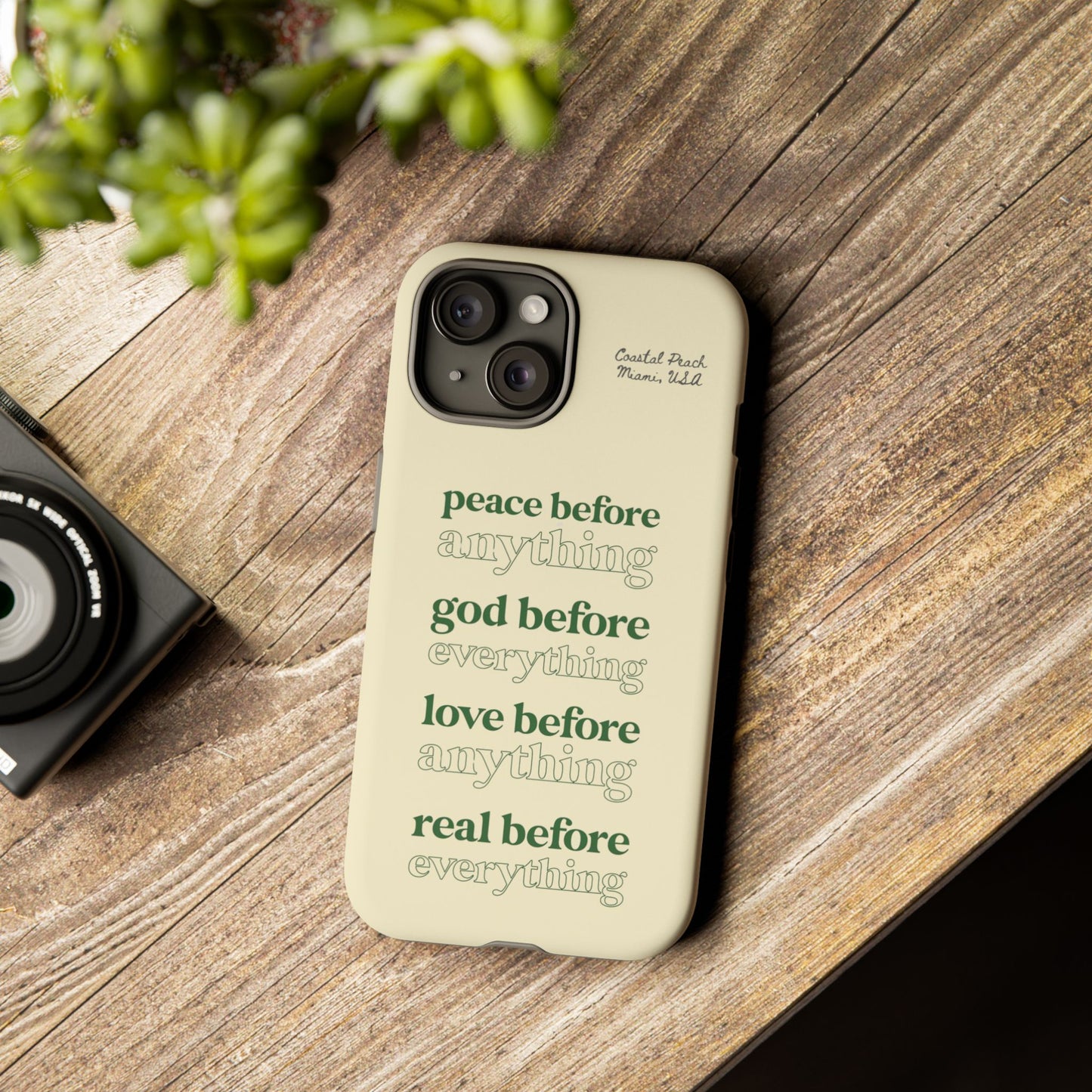 Peace, God, Love Tough iPhone Case