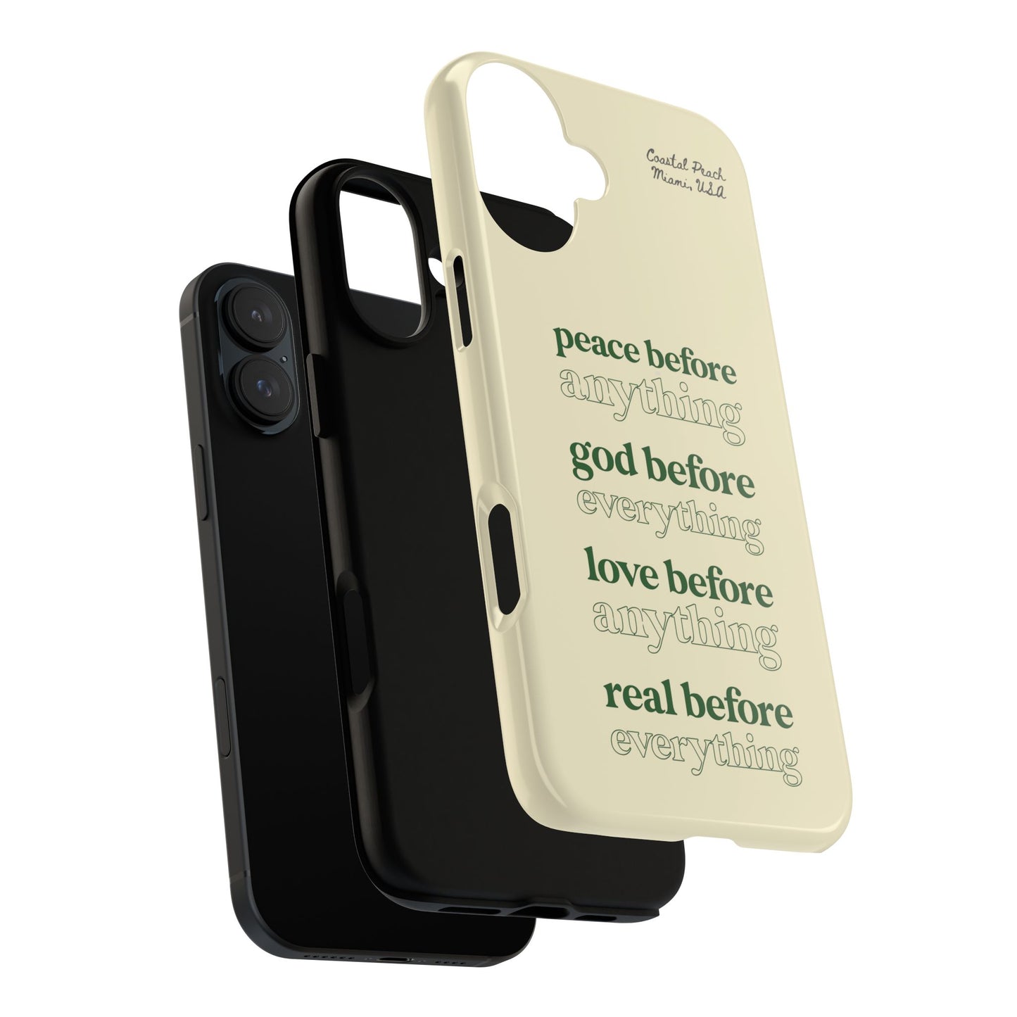 Peace, God, Love Tough iPhone Case