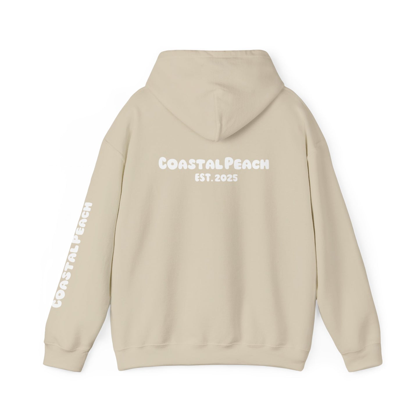 Flower Surfers Coastal Peach Hooded Sweatshirt