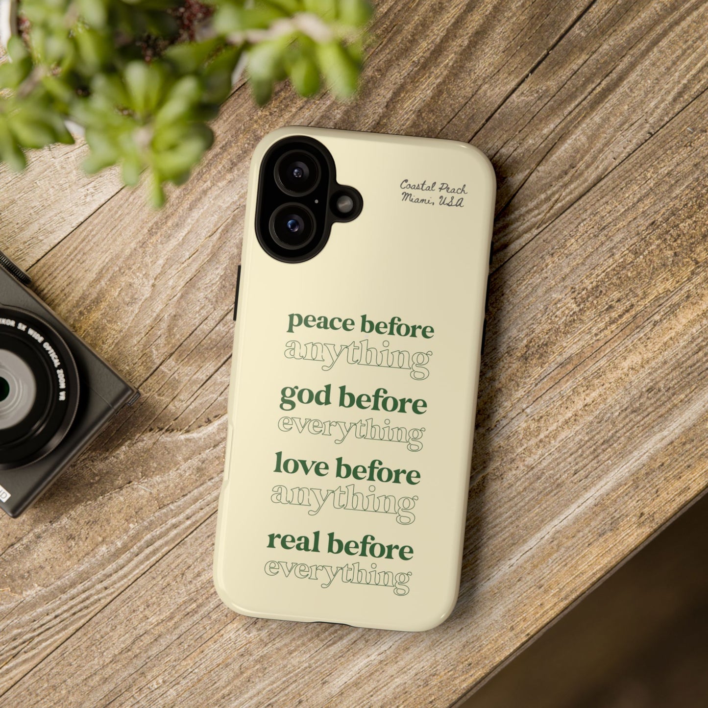 Peace, God, Love Tough iPhone Case