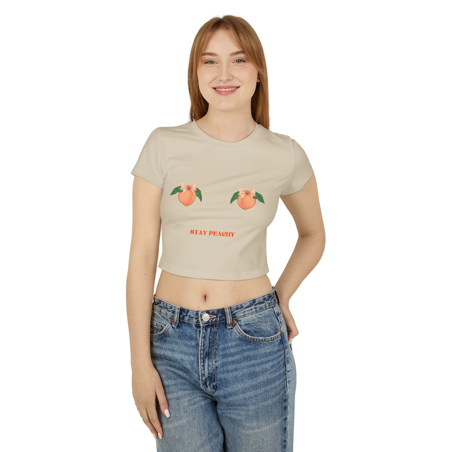 Stay Peachy Cropped Tee